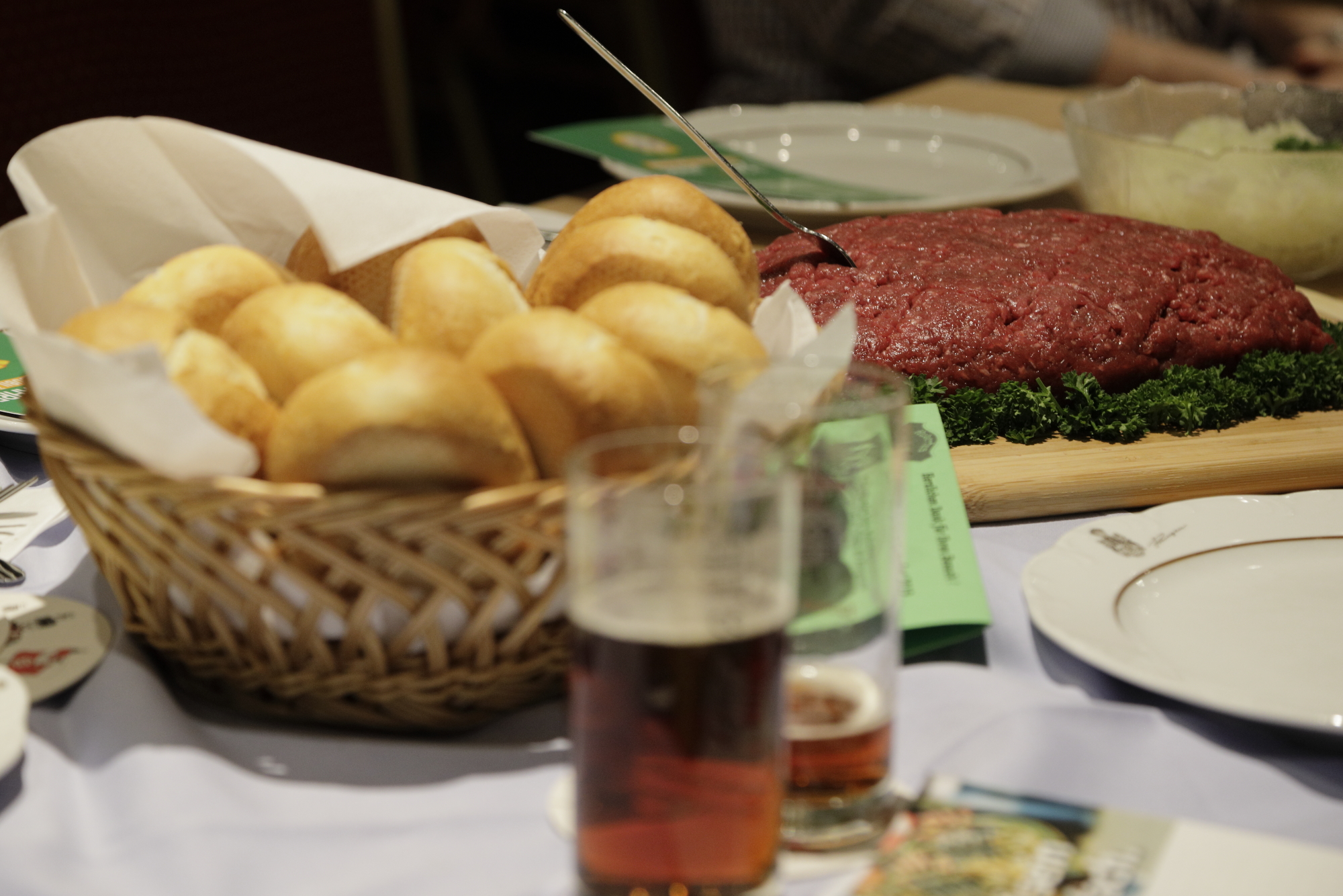 Traditionelles Gehacktes-Essen